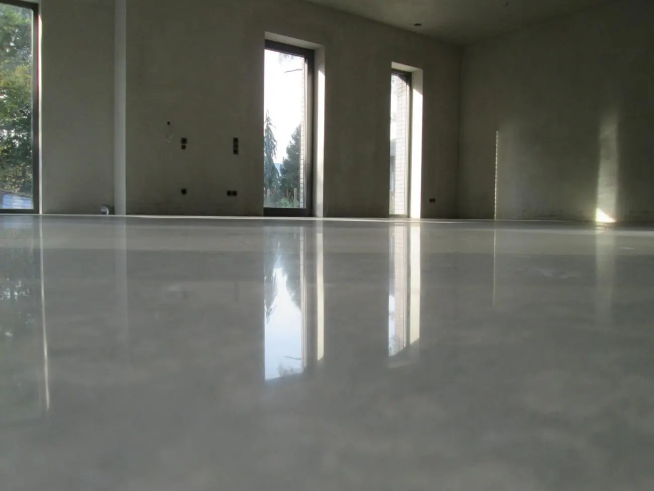 concrete office floor